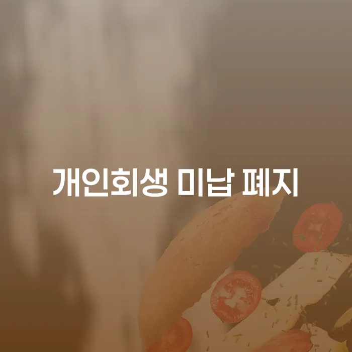 채무통합 하고 빚청산 개인파산 신청했을 경우