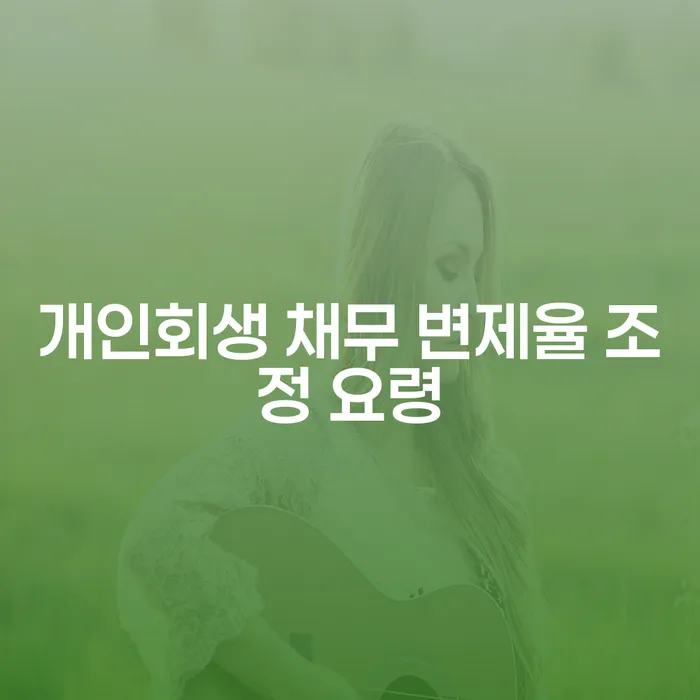 개인회생 채무 변제율 조정을 위한 최고의 전략은 무엇일까요?