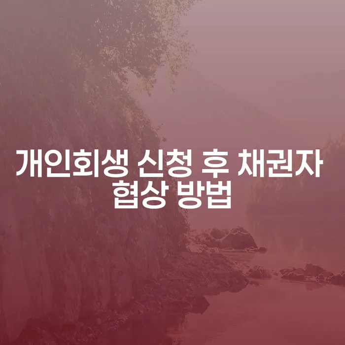 개인회생 신청 후 채권자와의 협상은 어떻게 해야 성공적일까요?