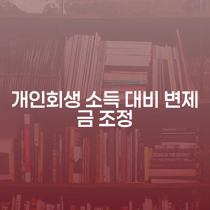개인회생 소득 대비 변제금 조정, 어떻게 해야 할까요?