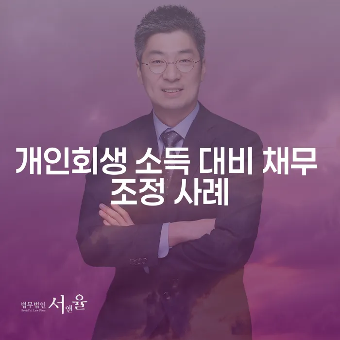개인회생 소득 대비 채무 조정 사례란 무엇인가요?