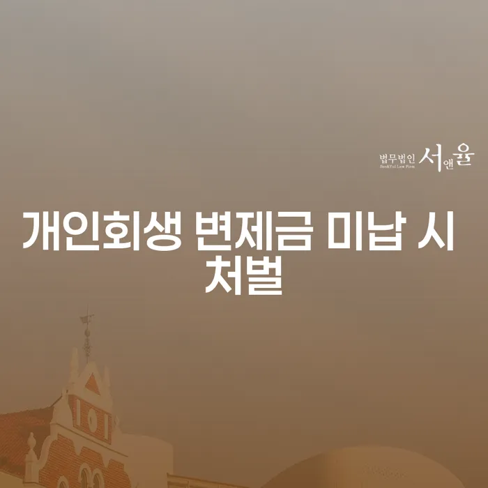 개인회생 변제금 미납 시 어떤 처벌을 받을 수 있을까요?