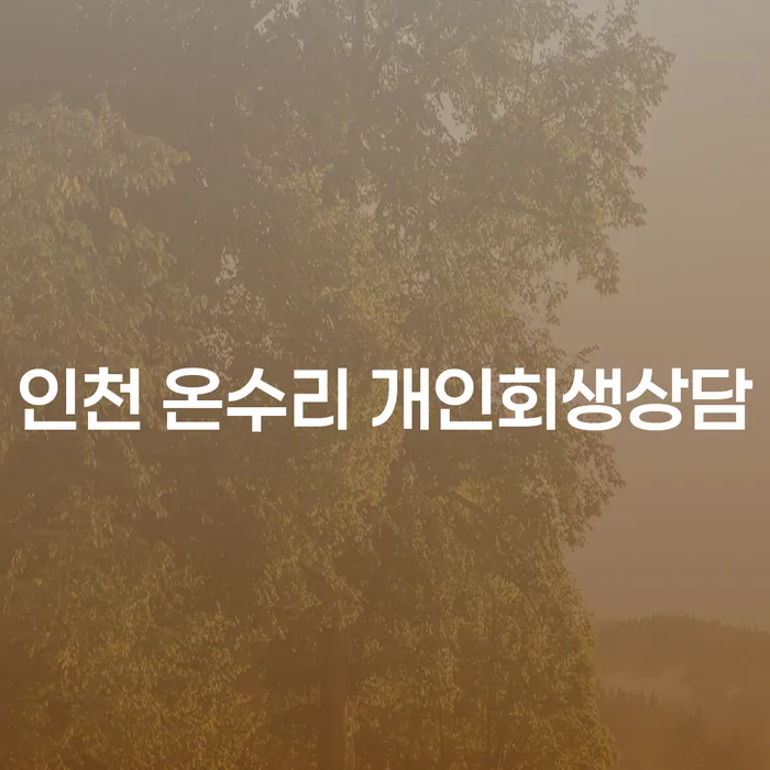 인천 온수리에서 개인회생상담은 어떻게 시작해야 할까요?