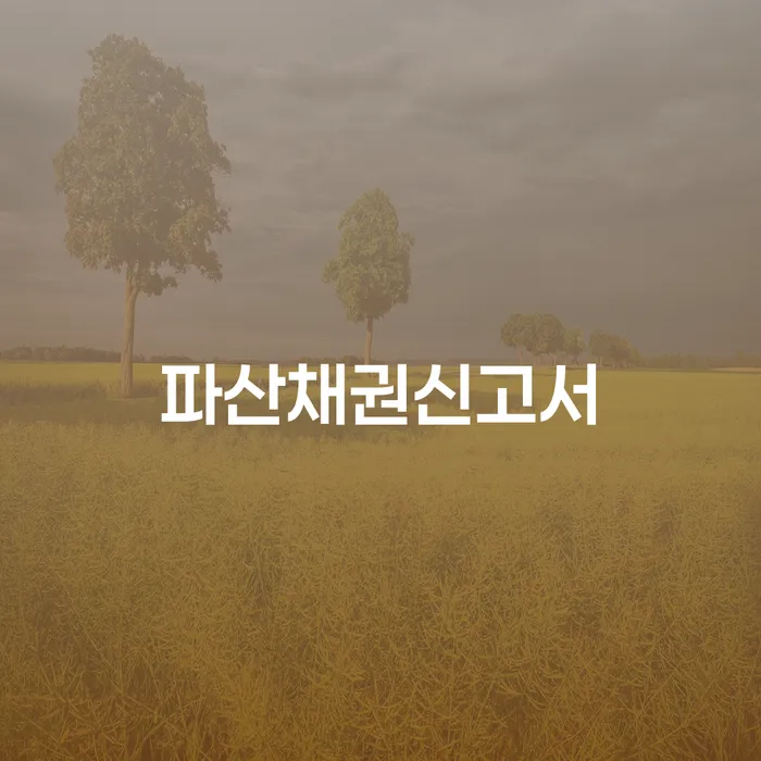 파산채권신고서와 개인회생 배우자 재산 증빙서류, 어떻게 준비해야 할까요?